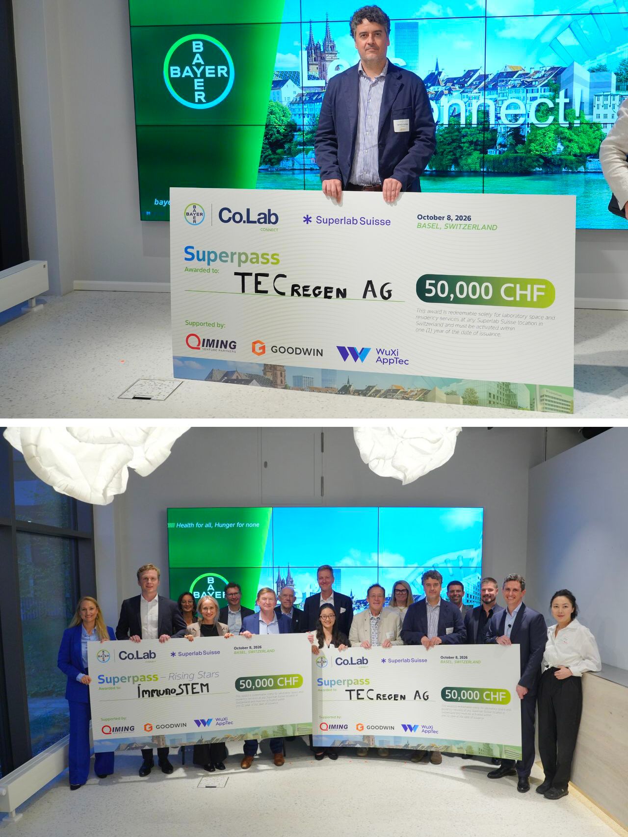 TECregen AG wins Wins Superpass Award at Bayer Co.Lab Connect Basel 2026
