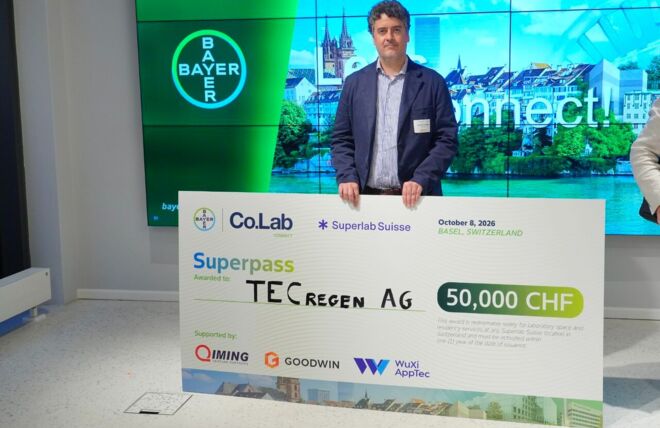 TECregen AG wins Wins Superpass Award at Bayer Co.Lab Connect Basel 2026